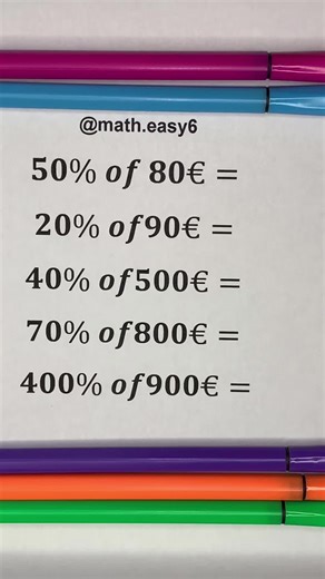 Percentage 📚#maths #math #studytok #study #knowledge