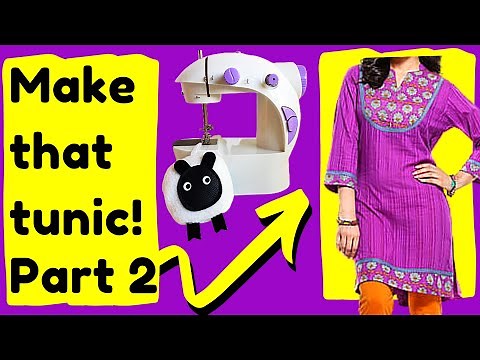 How to make DIY Tunic Top Pattern for Beginners | Easy Mini Sewing Machine Stitching Tutorial!