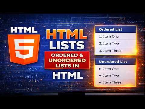 HTML Lists - ordered and unordered lists in HTML