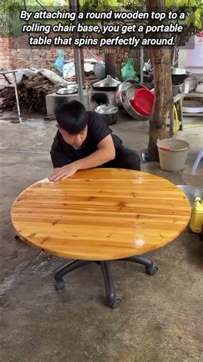 How To Make A Rolling Rotating Table From Chairs