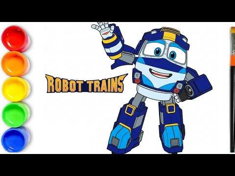 How to draw ROBOT TRAIN KAY | ROBOT TRAIN Coloring Pages for kids Children