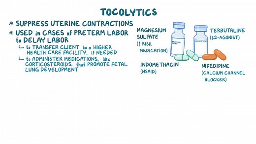 Video: Tocolytics: Nursing pharmacology - Video Explanation! | Osmosis | Osmosis