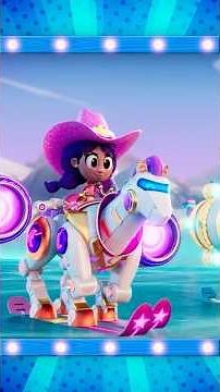kid cowboy & luna race down a mountain! #shorts