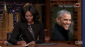 Michelle Obama, Fallon write thank-you notes