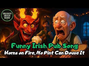 The Devil’s Horns on Fire, No Pint Can Douse It | Humorous Irish Pub Song