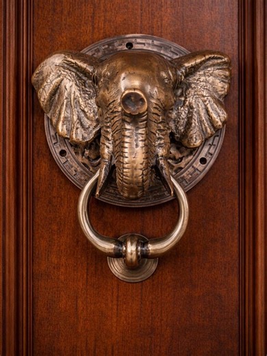 Elephant Door Knocker Brass – Vintage Antique Unique Entryway Decor - Etsy
