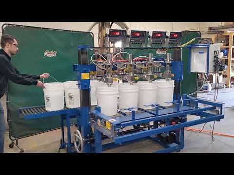 Crandall Filling Machinery, Inc. PA4/25PEX, pail filler.