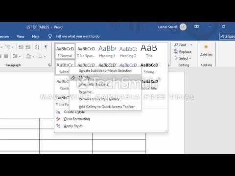 EASIEST WAY TO MAKE A LIST OF FIGURES USING MS WORD