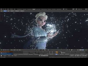 Frozen 2 Elsa - Blender eevee - Real Time Animation