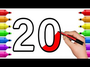 Number Coloring Pages for Kids | Learn Colors Learn Numbers from 1 - 20 | Kid Coloring TV