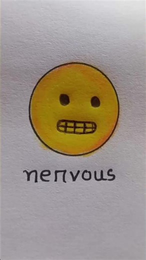 How to draw a nervous emoji. #artvideo #arttutorial #pencildrawing #emoji #drawing #shorts