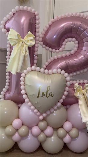 Pretty 12 Balloon Stack for Lola's Birthday