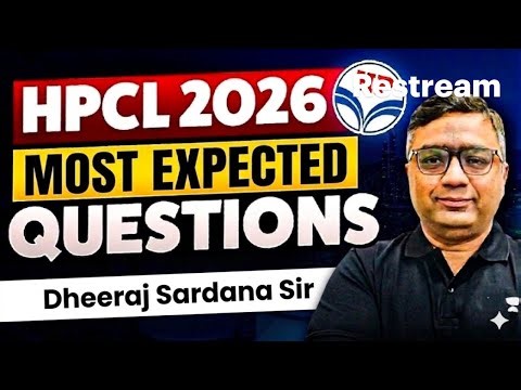 HPCL 2026 Most Expected Questions With Dheeraj Sardana sir