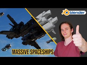 How to Create a MASSIVE SPACESHIP Scene in Blender!