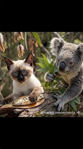 An Unbelievable Friendship… Koala & Cat Sharing a Magical Moment 🐨🐱💛