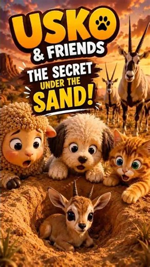Why Do Baby Oryx Hide Under the Sand? 🦌 Desert Secret Revealed! | Usko & Friends
