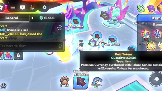 Tap simulator 230K Tokens #roblox #tapsimulator