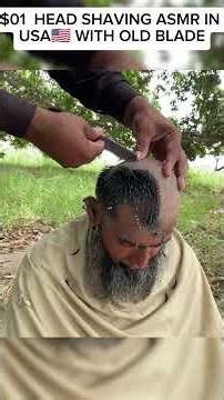 Asmr Fast Head Shave🪒 with old Barber💈💇‍♂️