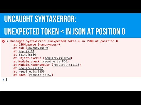 SyntaxError : Unexpected token in JSON at position 0 | Fix Unexpected token in JSON error