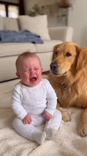 The Power of Pets: Dog’s Unique Way to Stop Baby from Crying #cute #cutebaby #dog #crying #dogs #funny #cute #cutebaby #funny #cutebabies #dad #dog # | Baby & Pets