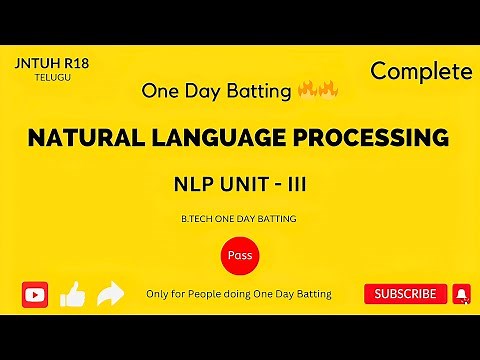 NLP UNIT - 3|Semantic Parsing and Interpretation,System Paradigms,Word Sense Systems|JNTUH #r18 #r22