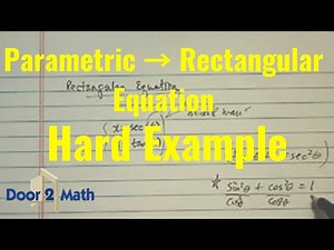 CONVERT PARAMETRIC TO RECTANGULAR | x = sec(t) and y = tan(t) | Pre-Calculus