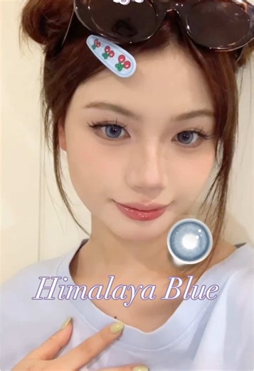 Himalaya Blue🩵—Efek biru susu yang halus ini bikin mata terlihat besar, jernih, dan hidup. #mysticeyes #softlens #contactlens #softlenscantik #softlensnatural #softlensrekomendasi #fyp