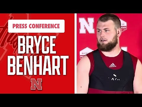 Nebraska Football OL Bryce Benhart speaks with the media during Huskers' fall camp I HuskerOnline