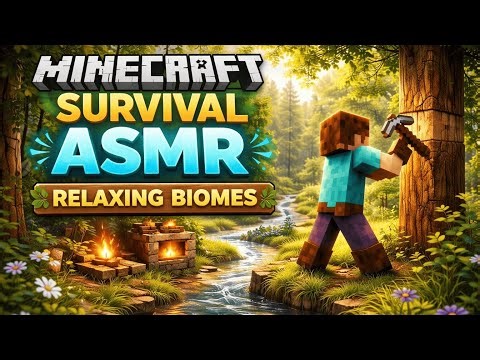 Minecraft Survival ASMR 🌿 | Relaxing Biomes & Immersive Sounds