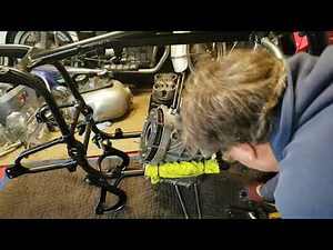 Restore A Vintage Motorcycle on a Budget-1973 Moto Guzzi- Ep 30-Install the Engine - First Step!