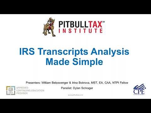 IRS Transcripts Analysis Made Simple
