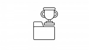 Download sketch of folder icon and trophy icon for free
