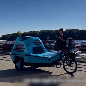 BeTRITON is an amphibious camper-trike that offers freedom to travel continuously both over land and water. | In The Know