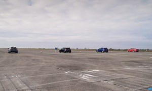 Drag Race: BMW M135i, Mercedes AMG A35, Audi S3 versus Volkswagen Golf R