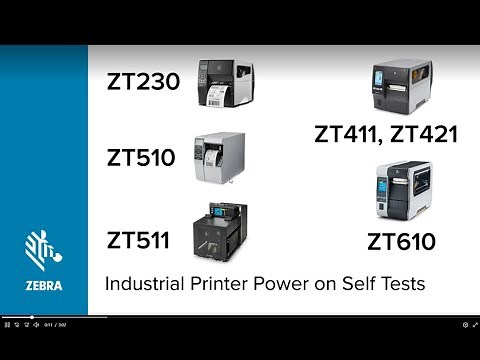 Zebra Industrial Printer Power On Self Tests