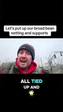 🎥 ✅ 🌱 Putting Up Broad Bean Supports & Netting 🫘 | Winter Allotment Protection