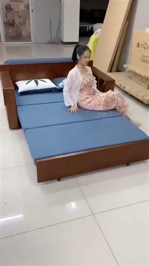 Space Saving Multifunction Sofa Bed With Foldable Work Desk