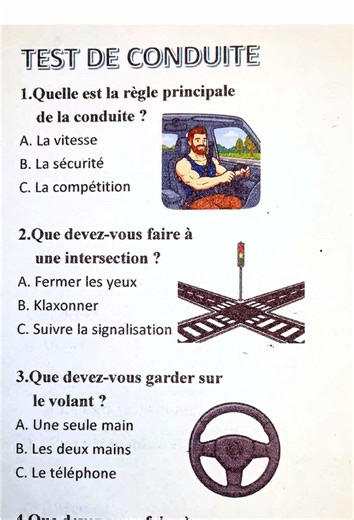 Test de conduite #quiz #conduite #conduitesuiz