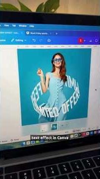 Day 68: Master the Cylinder Text Effect in Canva! 💡 #Teamobaid #canva #canvaforbeginner