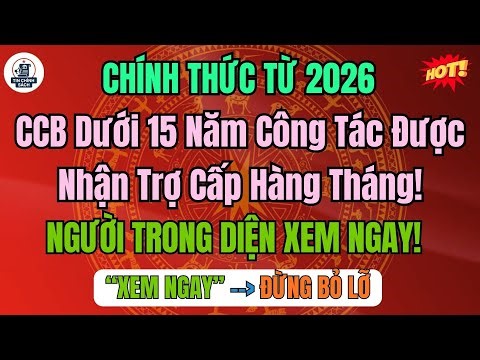 CHÍNH THỨC TỪ 2026: Cựu Chiến Binh Dưới 15 Năm Công Tác Được Nhận Trợ Cấp Hàng Tháng!