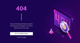 Custom 404 page - Landing Page by Nicepage