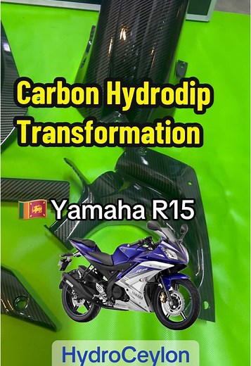 ✨ Transform your ride with next-level style! Check out how we gave this Yamaha R15 a sleek carbon fiber finish using hydrodipping. From plain to insanely stunning! 💥 Ready to make your bike stand out? 🚀 DM us now or call 0770111554. Hydrodipping Sri lanka #HydroCeylon #BikeUpgrades #YamahaR15 #CarbonFiber #Hydrodipping #BikeTransformation #CustomBike #MotorcycleMods #SriLankaBikes #Hydrographics #CustomPaintJob #BikeAesthetics #BikeLife #MotoStyle #hydrodippingsrilanka #FYP #Viral #TrendingNow