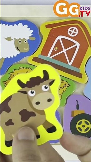 Old MacDonald Puzzle Board Game for Kids #shorts #learningvideos #oldmacdonaldhadafarm