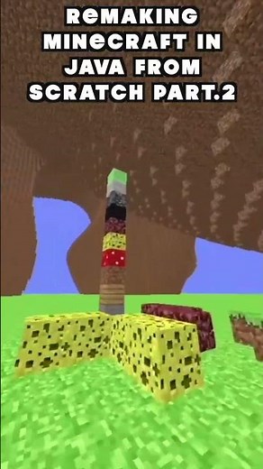 Remaking Minecraft In Java From Scratch! | New Blocks, Physics & Debug Menu #minecraft #coding #java