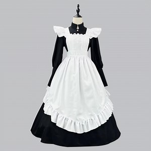 Black Castle Maid Cosplay Costume, Butler Maid Outfit, Cafe Waitress,customization - Etsy