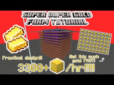 INSANE Gold Farm Tutorial - 3300+ Gold Blocks/hr!!! Minecraft Java 1.19.3-1.20.1*