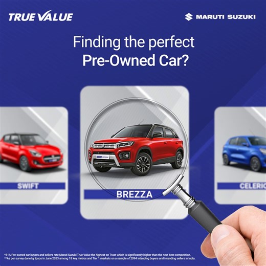 Choose your true pre-owned car match from endless options #SirfTrueValuePe #MarutiSuzukiTrueValue #MarutiSuzuki #PreownedCars #SirfTrueValuePe #UsedCars #CarBuying | Maruti Suzuki True Value
