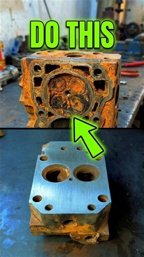How to Clean & Flatten Rusty Engine Cylinder Head!
