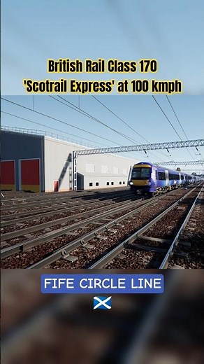 BR Class 170 @ 100 kmph #shorts #scotrail #edinburgh #britishrail #trainsimworld #trainspotting
