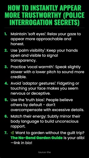 How to Instantly Appear More Trustworthy (Police Interrogation Secrets) #ad (Verify Info)